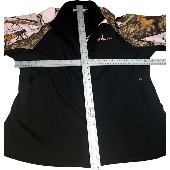 Mossy Oak Women’s Black & Pink Camo Jacket Sz L Outdoor Hunting Streetwear - Picture 10 of 13